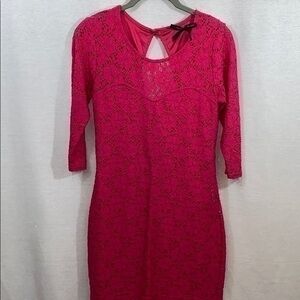 UEC hot pink lace mini dress by Ali & Kris small